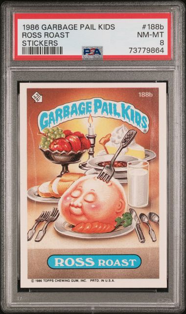 1986 Garbage Pail Kids GARBAGE PAIL KIDS STICKERS STICKERS #188B Ross Roast front