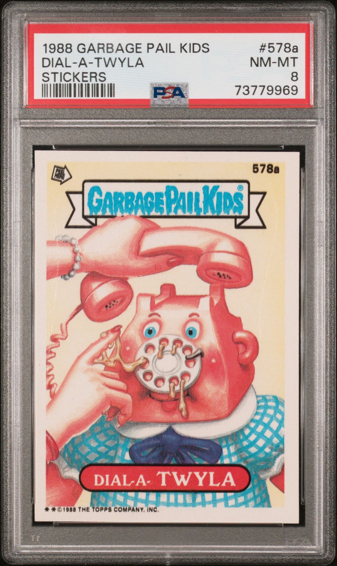 1988 Topps GARBAGE PAIL KIDS STICKERS #578A Dial-A-Twyla front