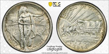 1936 50C Oregon MS64