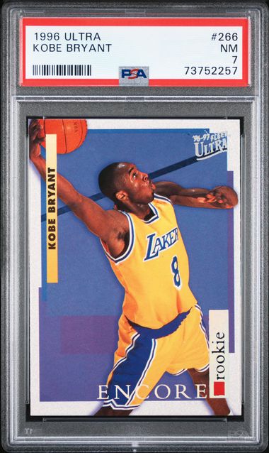 1996-97 Ultra #266 Kobe Bryant Rookie Card – PSA NM 7 on Goldin