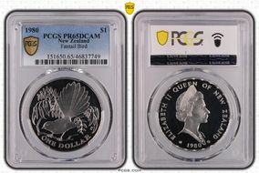 1980 $1 Fantail Bird PR65DCAM