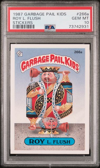 1987 Topps GARBAGE PAIL KIDS STICKERS STICKERS #266A Roy L. Flush front