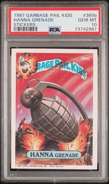 1987 Topps GARBAGE PAIL KIDS STICKERS STICKERS #365B Hanna Grenade front