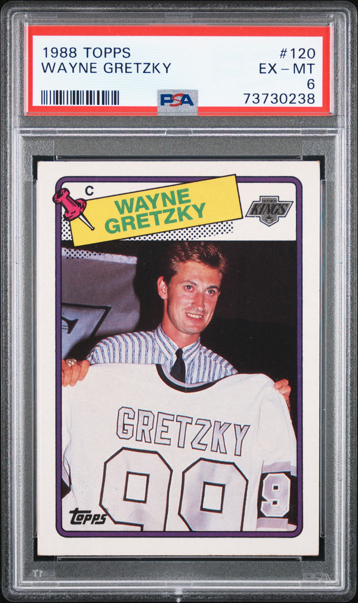 1988-89 Topps #120 Wayne Gretzky – PSA EX-MT 6