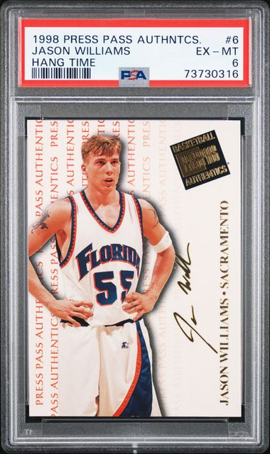 1998 99 Press Pass Authentics Hang Time 6 Jason Williams Rookie