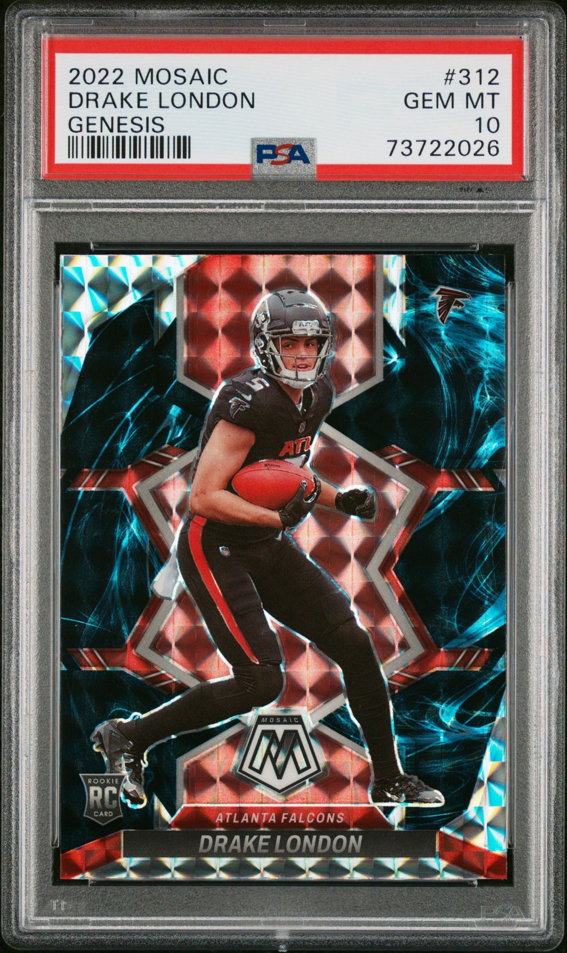 2022 Panini Mosaic Drake London #312 (Genesis) Gem Mt 10 front