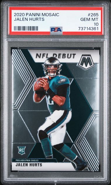 2020 Panini Contenders Clear Acetate #122 Jalen Hurts Signed Rookie Card  (#2/10) Jersey Number! - PSA GEM MT 10/DNA 10 - POP 1! on Goldin Auctions