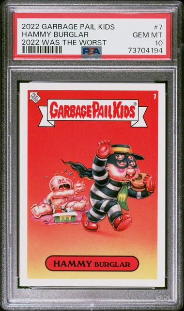 2022 Garbage Pail Kids GARBAGE PAIL KIDS 2022 WAS THE WORST #7 Hammy Burglar front
