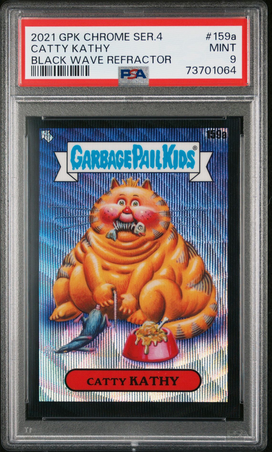 2021 Topps GARBAGE PAIL KIDS CHROME Refractor #159A Catty Kathy front
