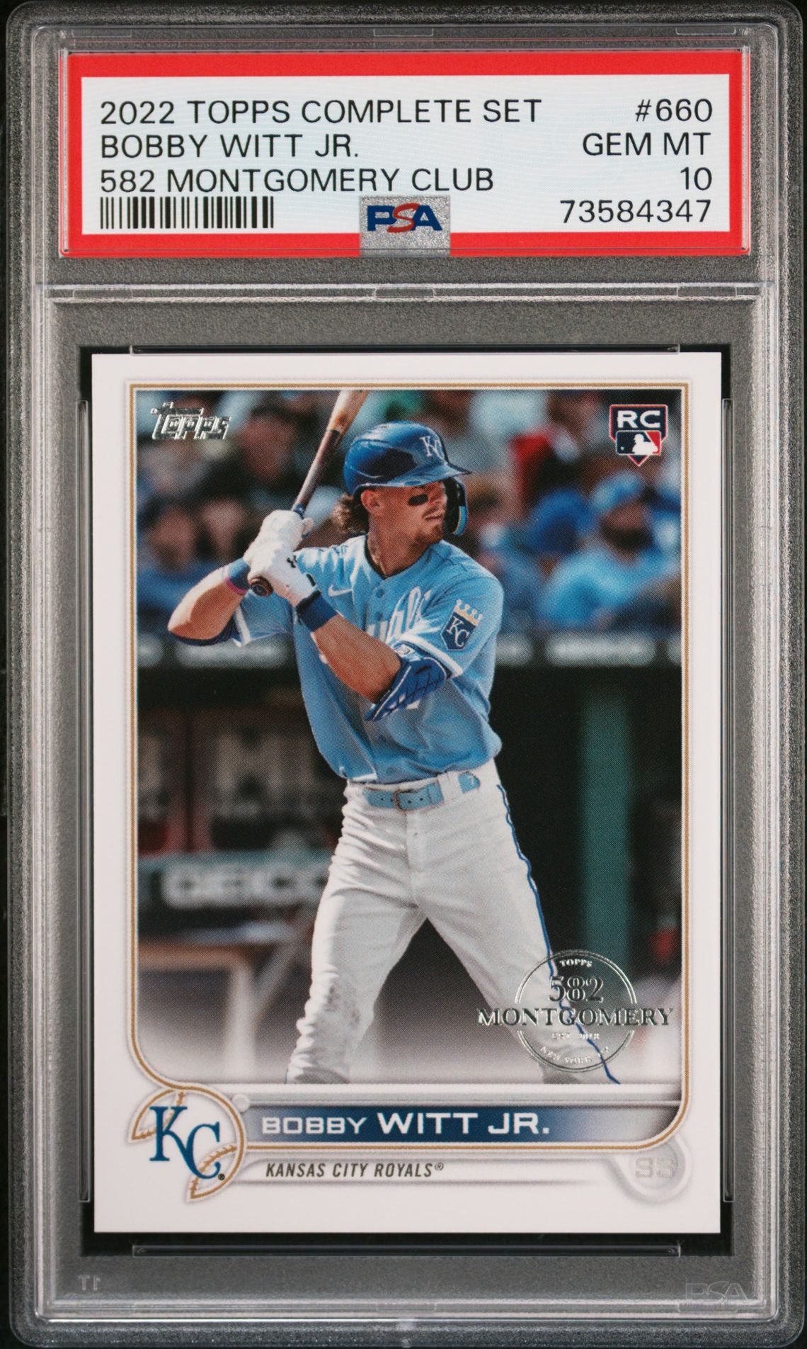 2022 Topps TOPPS COMPLETE SET 582 MONTGOMERY CLUB #660 Bobby Witt Jr. front