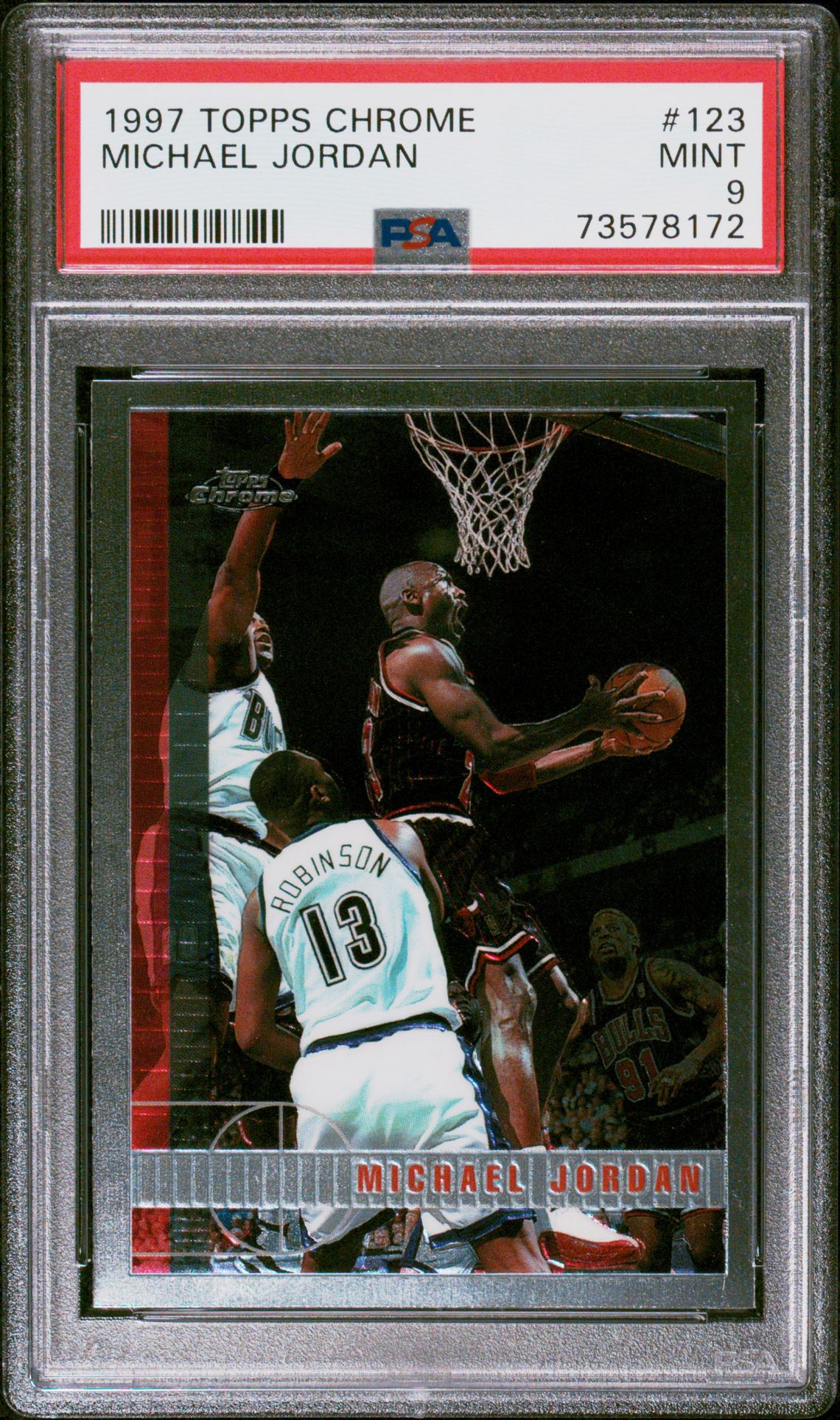 1997 Topps Chrome Michael Jordan #123 Mint 9 front