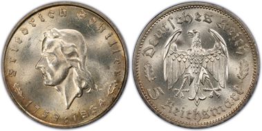 1934-F 5 Mk Schiller J-359 MS62