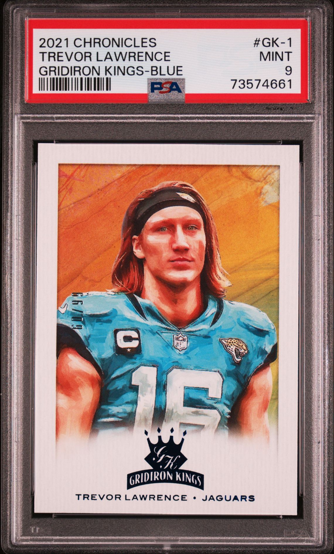 2021 Panini Chronicles Gridiron Kings Trevor Lawrence #Gk-1 (Gridiron Kings-Blue) Mint 9 front