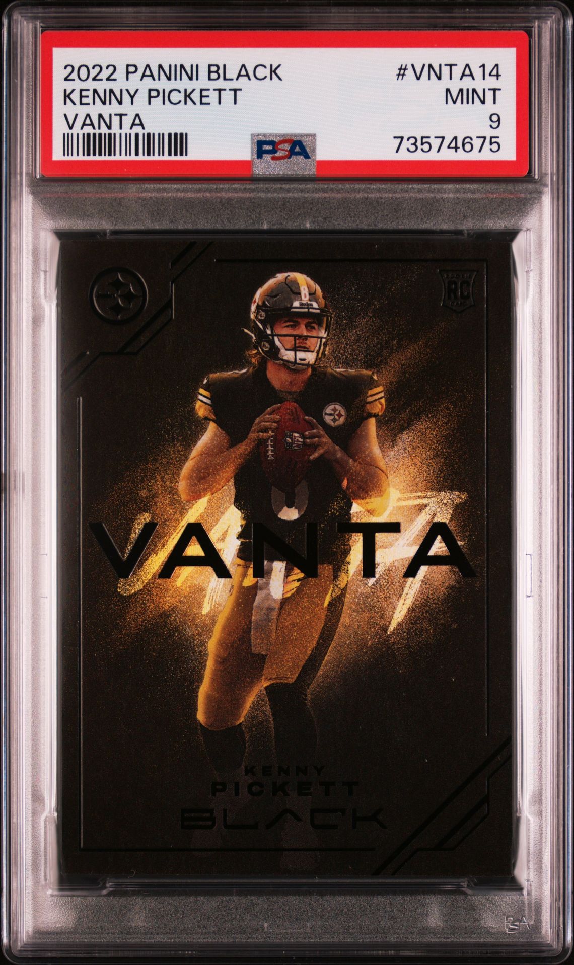 2022 Panini Black Vanta Kenny Pickett #Vnta14 (Vanta) Mint 9 front