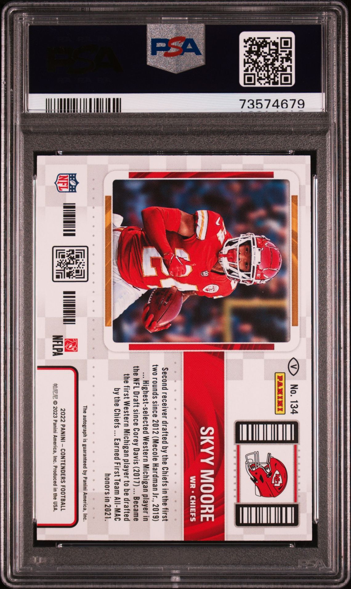 2022 Panini Zenith Contenders Rookie Ticket Rps Preview Autograph Skyy Moore #134 (Ct.rk.tt.rps Pv.au-Var-Blu) Gem Mt 10 back