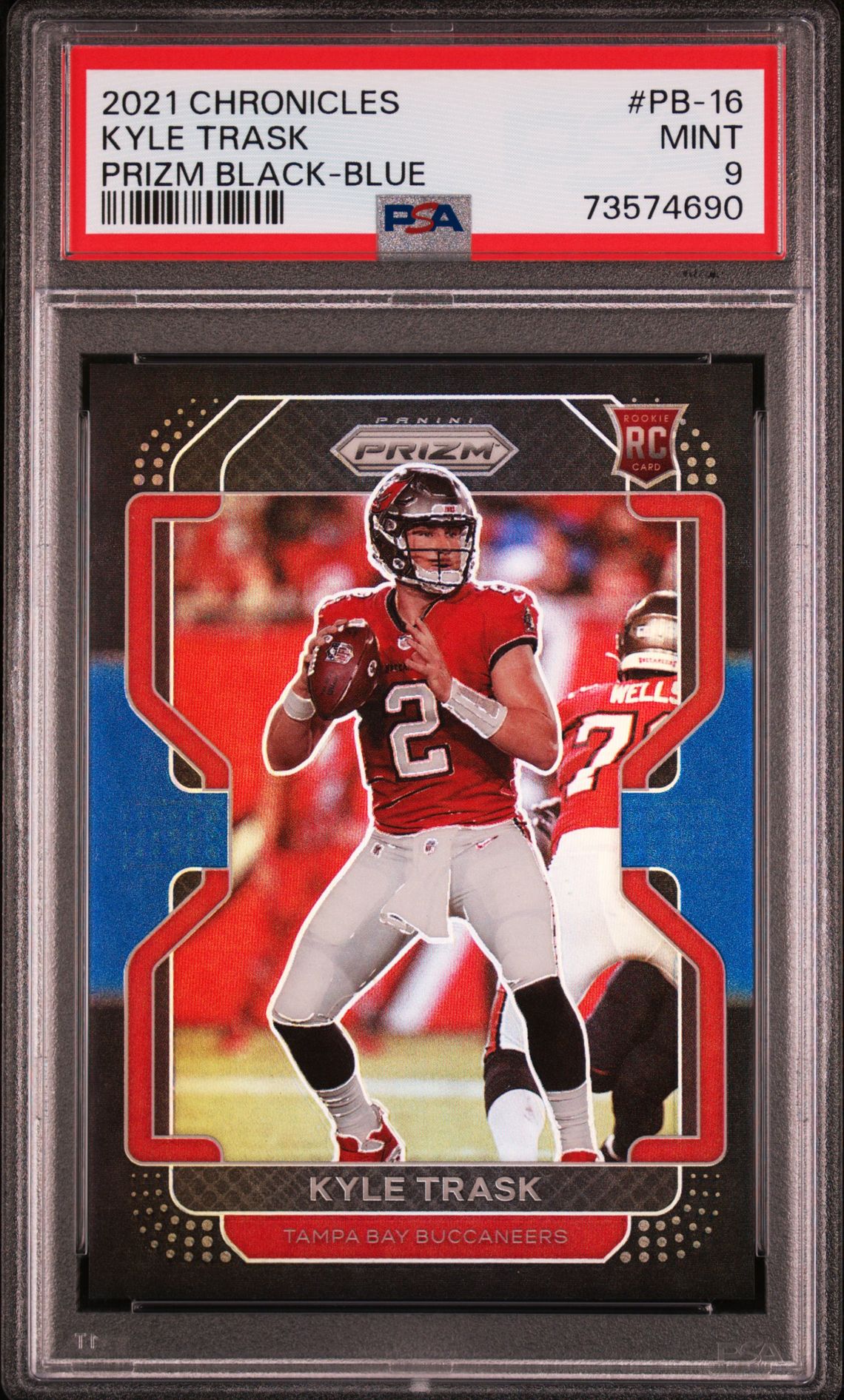2021 Panini Chronicles Prizm Black Kyle Trask #Pb-16 (Prizm Black-Blue) Mint 9 front