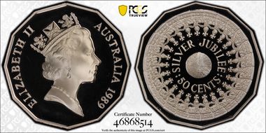 1989 50C Jubilee Ag PR69DCAM