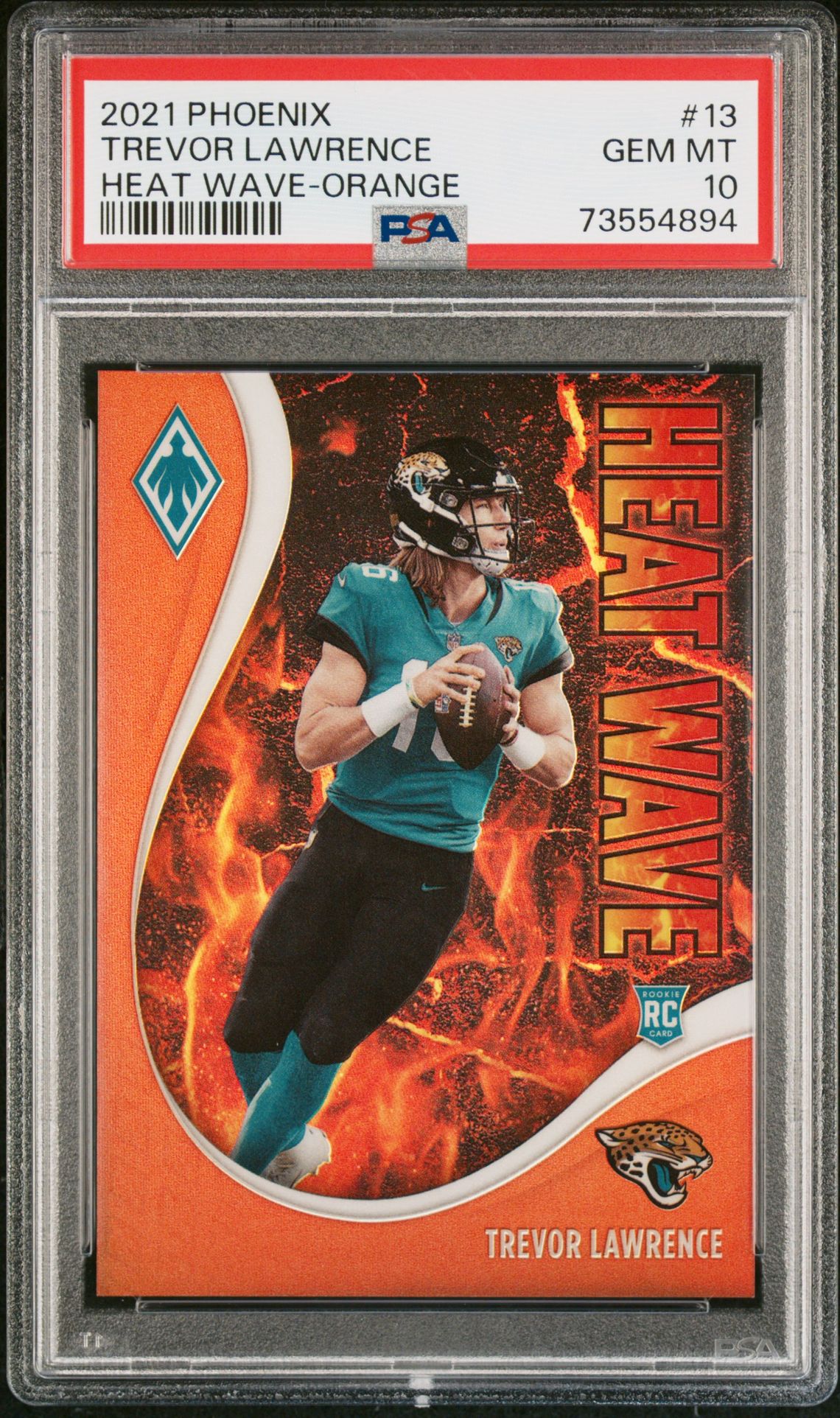 2021 Panini PANINI PHOENIX HEAT WAVE ORANGE #13 Trevor Lawrence front