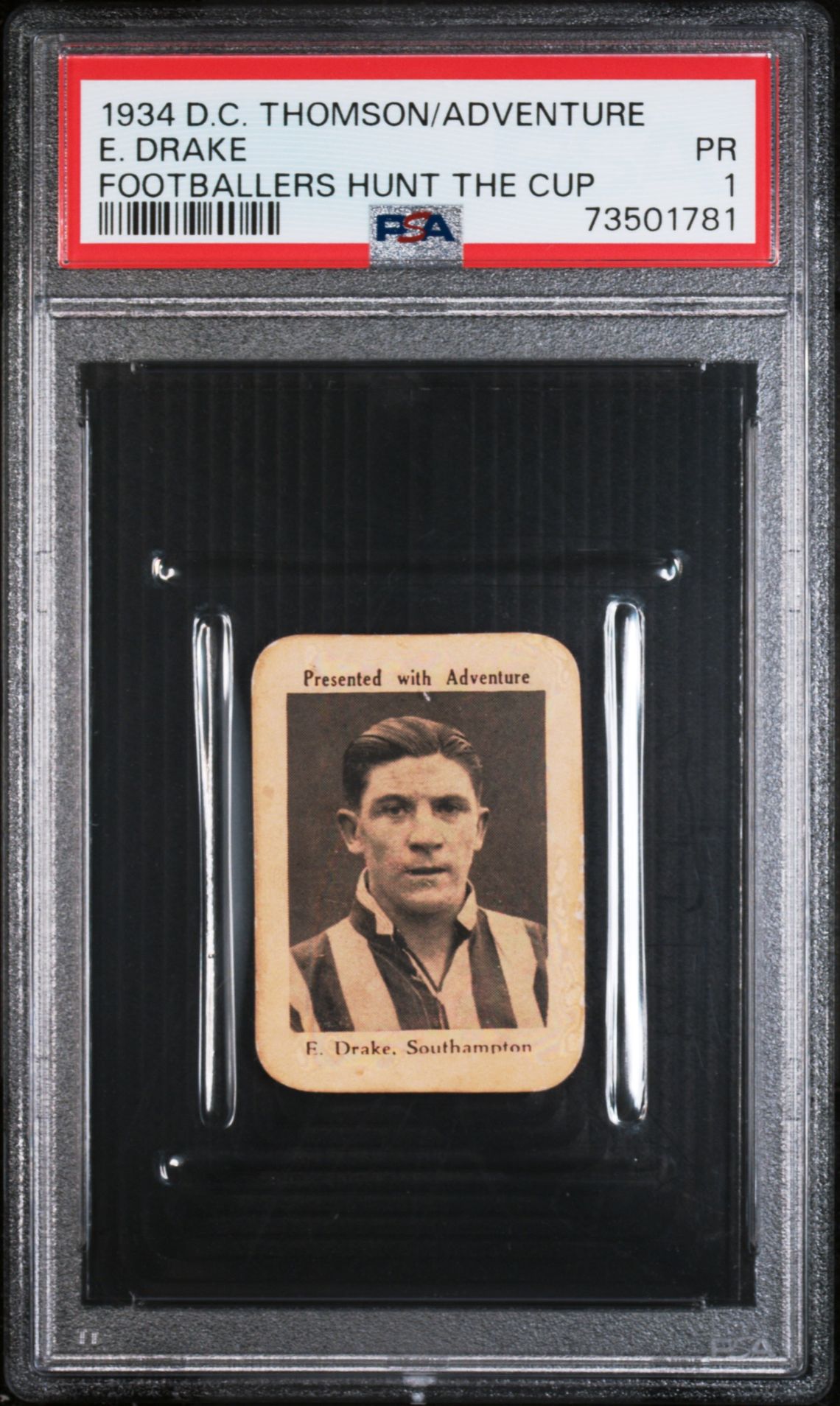 1934 D.C. THOMSON/ADVENTURE FOOTBALLERS HUNT THE CUP E. Drake front