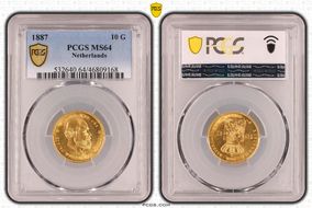 1887 10 G KM-106  Au MS64