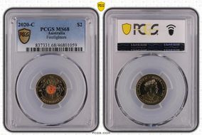 2020-C $2 Firefighters Colorized MS68