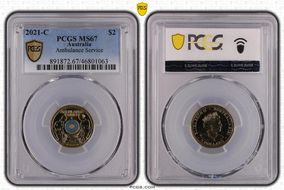 2021-C $2 Ambulance Service Colorized MS67