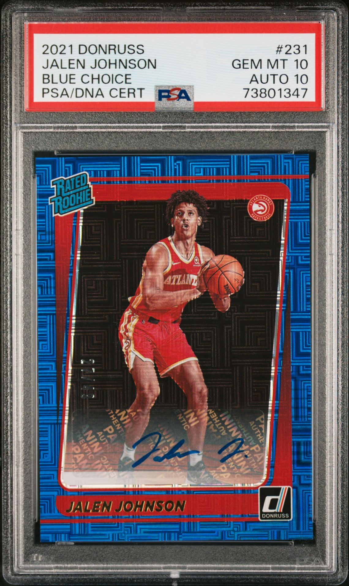 2021 Panini PANINI DONRUSS BLUE CHOICE #231 Jalen Johnson front