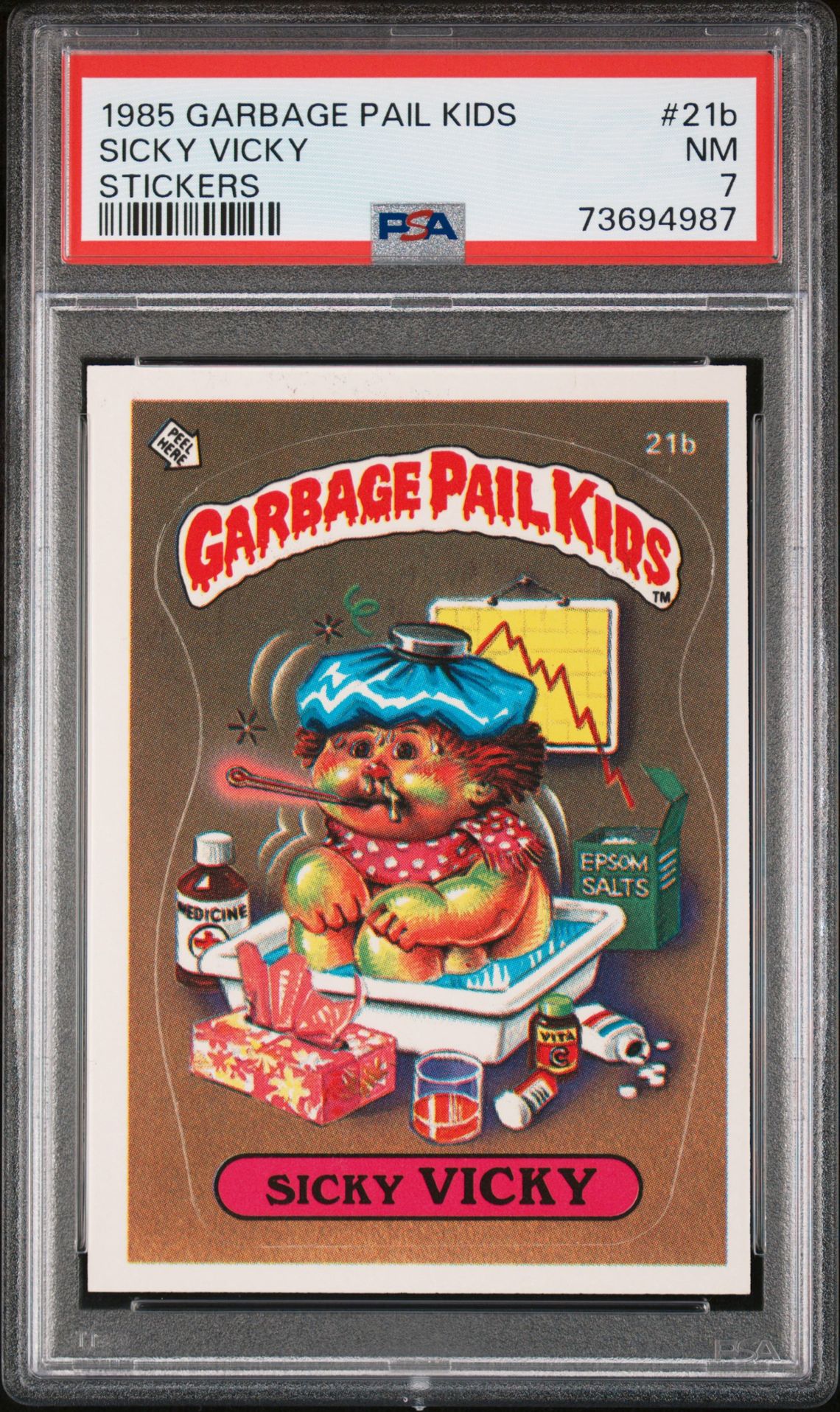 1985 Topps Garbage Pail Kids #21B Sicky Vicky front