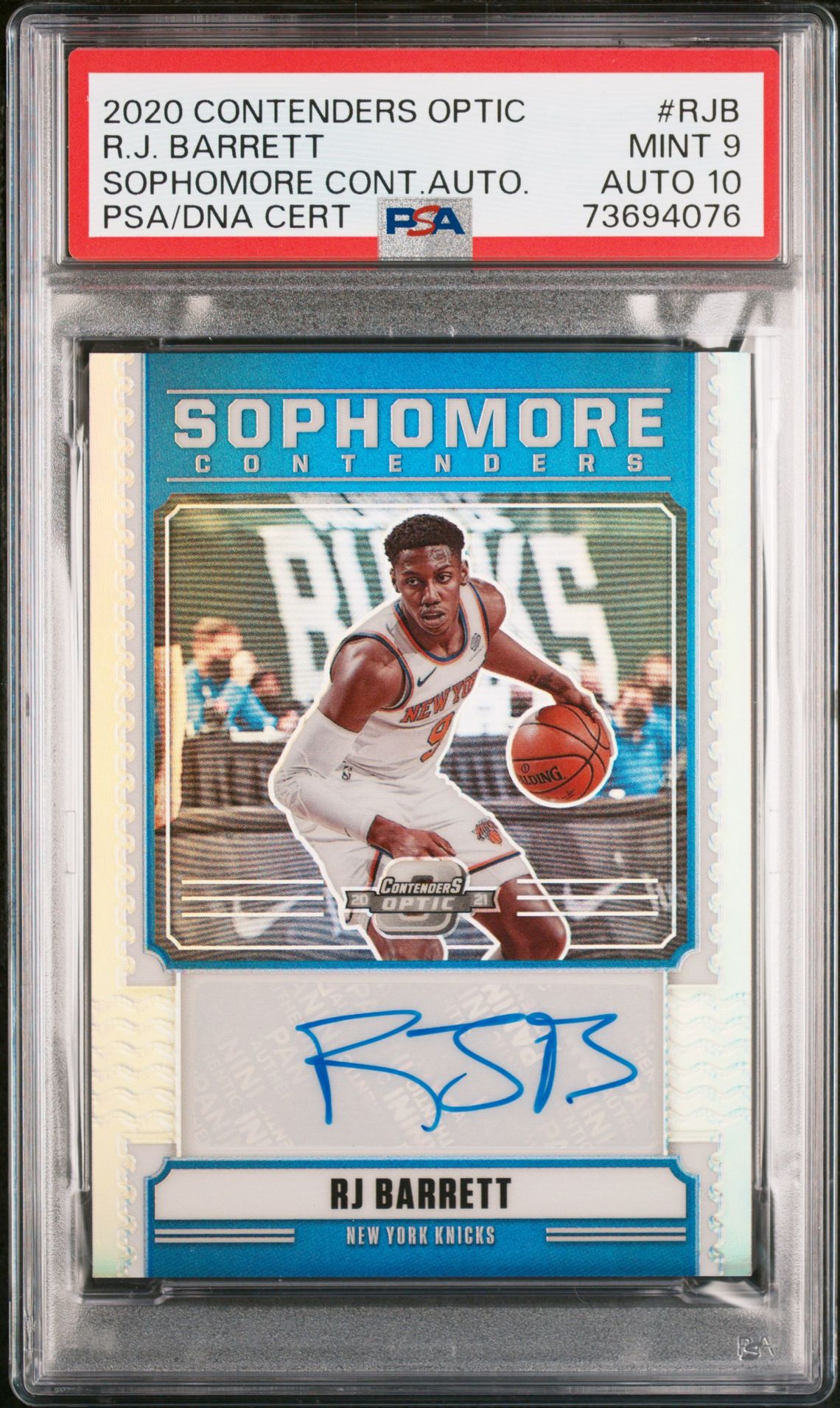 2020 Panini PANINI CONTENDERS OPTIC SOPHOMORE CONTENDERS AUTOGRAPHS SOPHOMORE CONT.AUTO. #RJB R.J. Barrett front