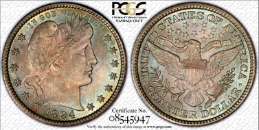 1894-O 25C MS66