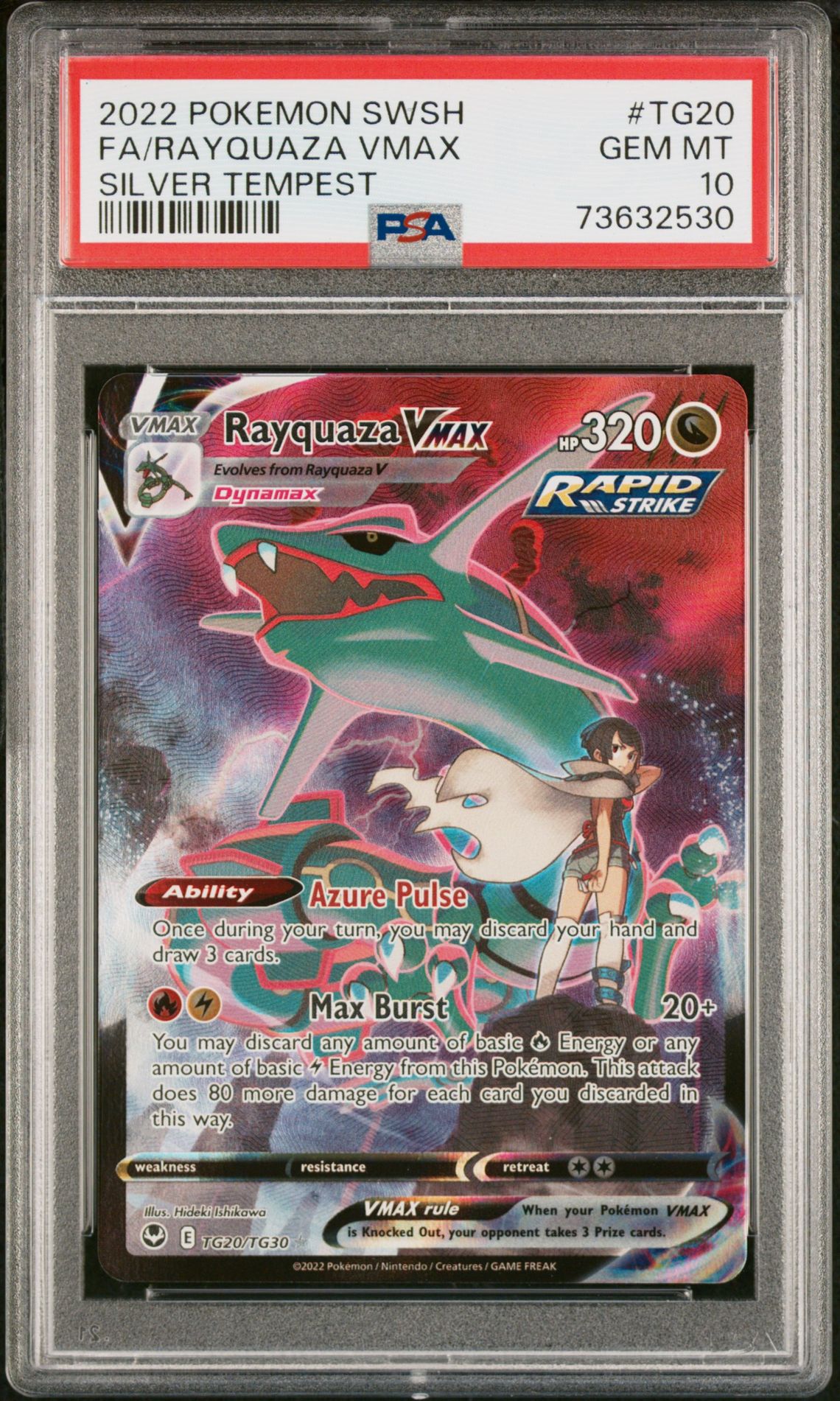 2022 Pokemon #TG20 Fa/Rayquaza Vmax front