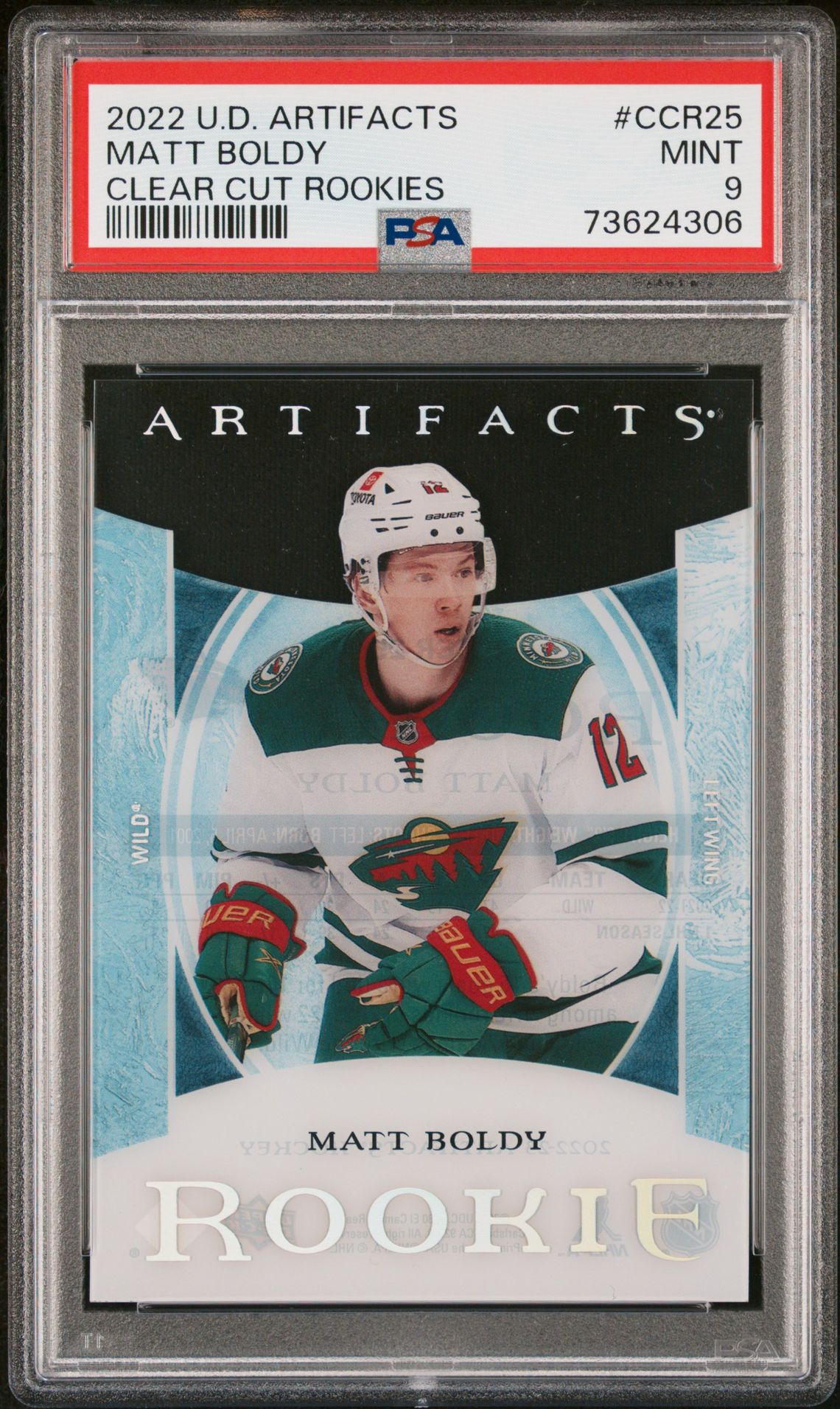 2022 Upper Deck UPPER DECK ARTIFACTS CLEAR CUT ROOKIES #CCR25 Matt Boldy front