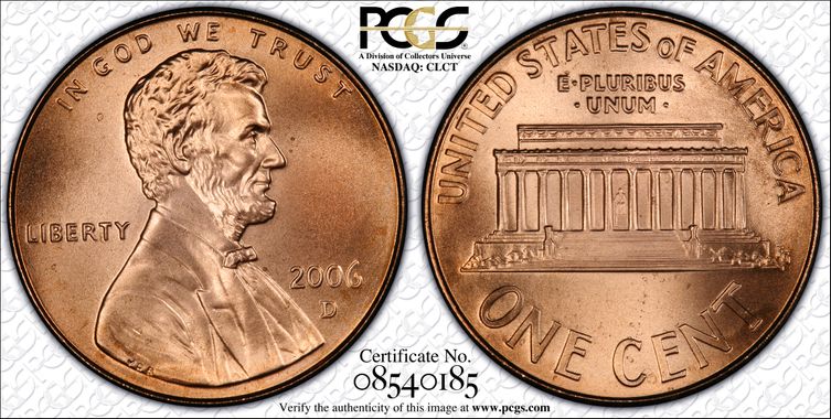 Cert 08540185 - Coin Image