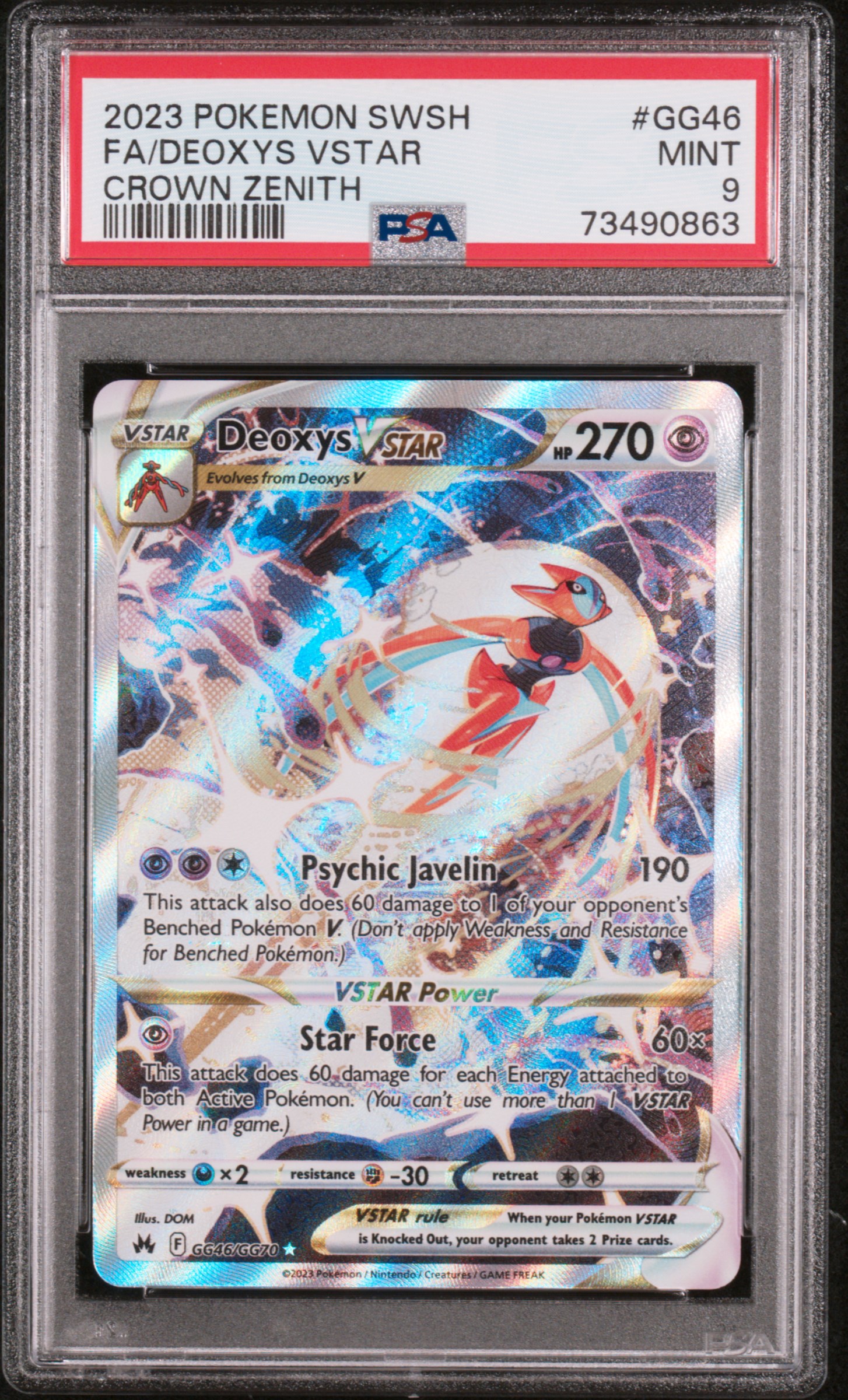 Deoxys VSTAR - Crown Zenith Pokémon card