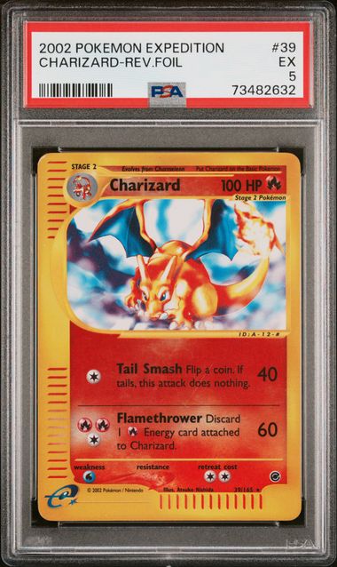 PSA 7 - Pokemon Card - Expedition 39/165 - CHARIZARD (reverse holo