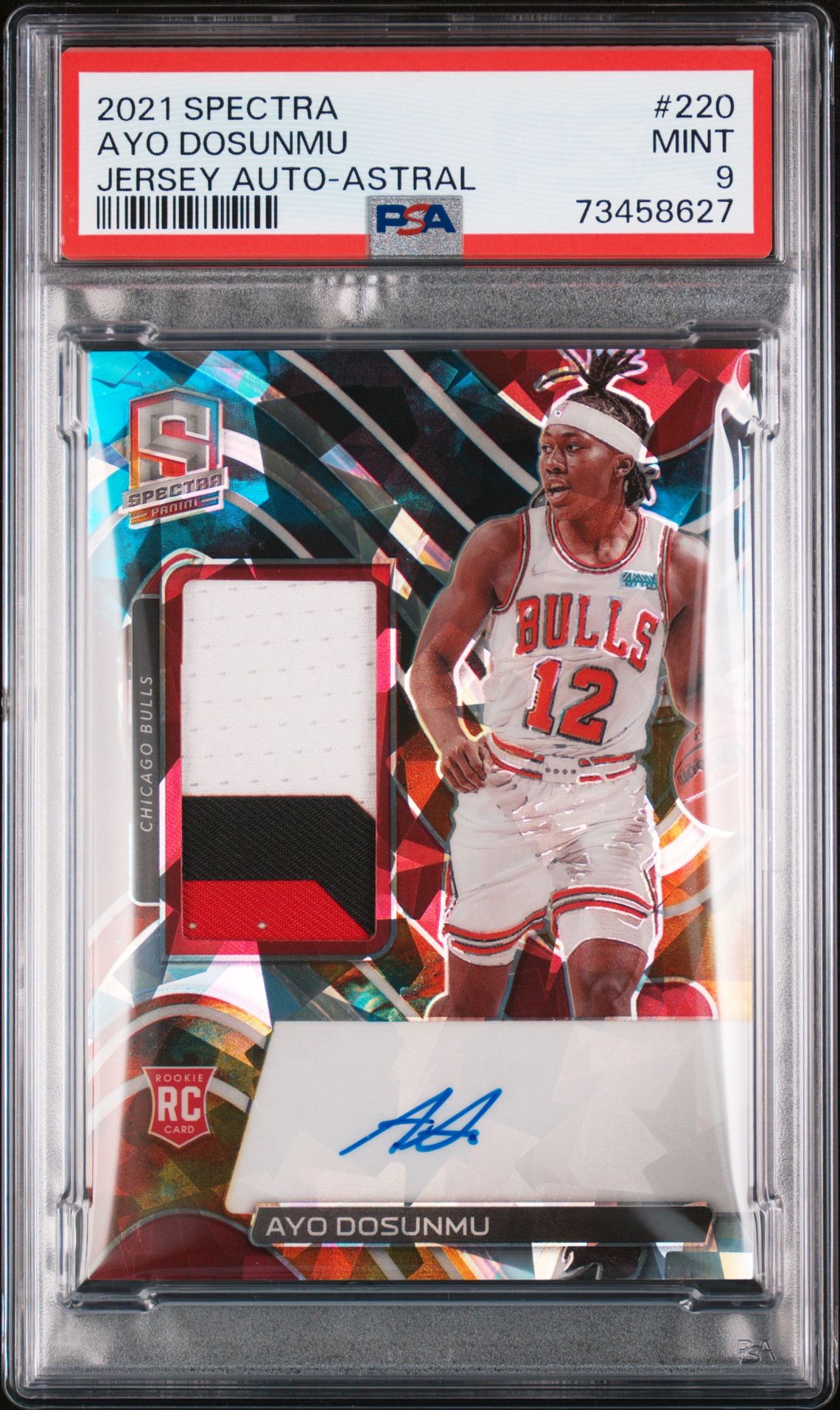 2021 Panini PANINI SPECTRA JERSEY AUTO-ASTRAL #220 Ayo Dosunmu front