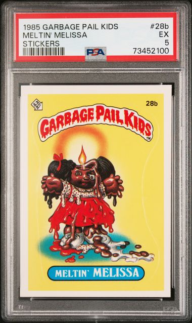 1985 Topps GARBAGE PAIL KIDS STICKERS STICKERS #28B Meltin' Melissa front