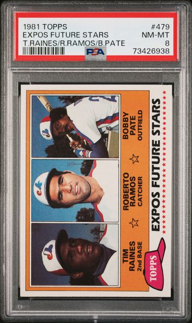 Tim Raines 1981 Topps Expos Future Stars Rookie Card