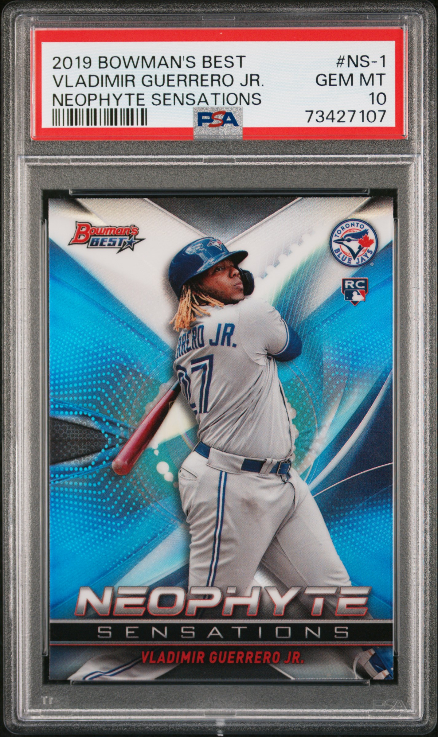 2019 Bowman'S Best Neophyte Sensations  Ns-1 Vladimir Guerrero Jr. Rookie Card – PSA GEM MT 10