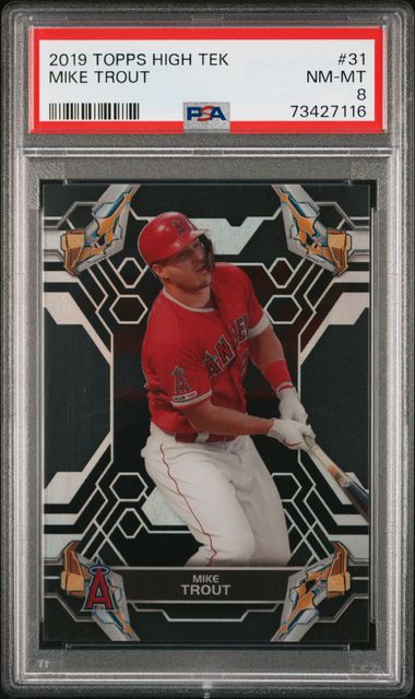 Mike Trout Autographed 2019 Topps Big League Card (PSA)