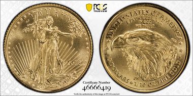 2023 $5 Gold Eagle First Strike MS70