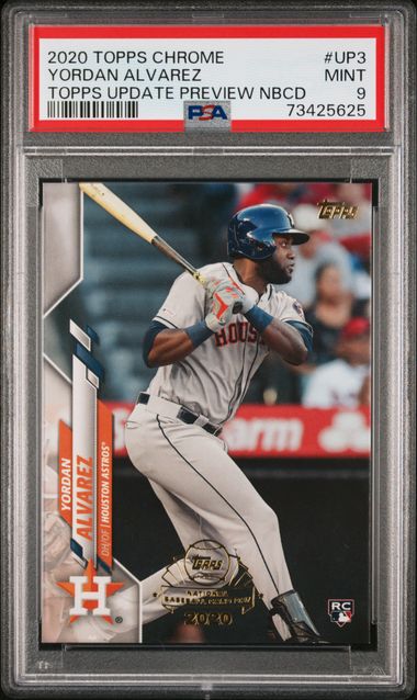 Yordan Alvarez Houston Astros 2020 Panini Prizm Rookie Card #181 PSA 9 MINT