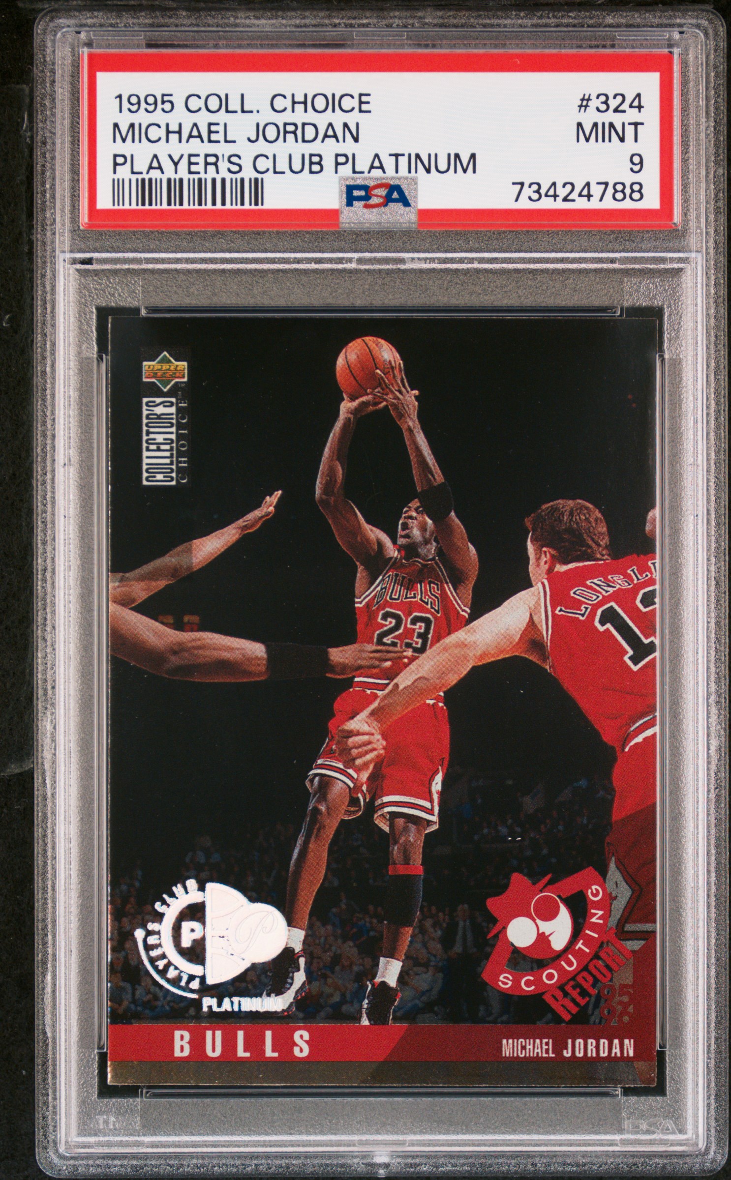 1995 Collector'S Choice Player'S Club Platinum 324 Michael Jordan – PSA MINT 9