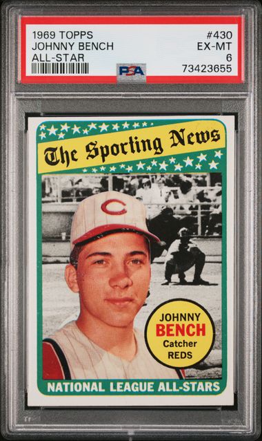 1969 Topps Baseball Johnny Bench #95 EX-MT