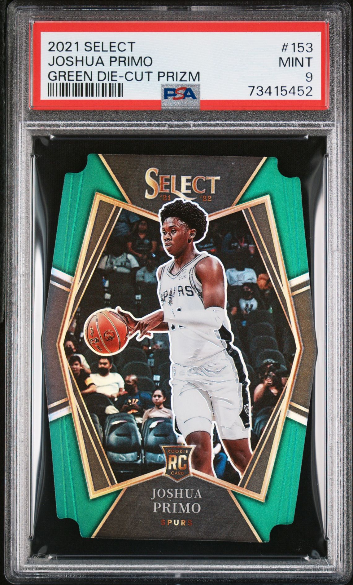 2021 Panini PANINI SELECT GREEN DIE-CUT PRIZM #153 Joshua Primo front