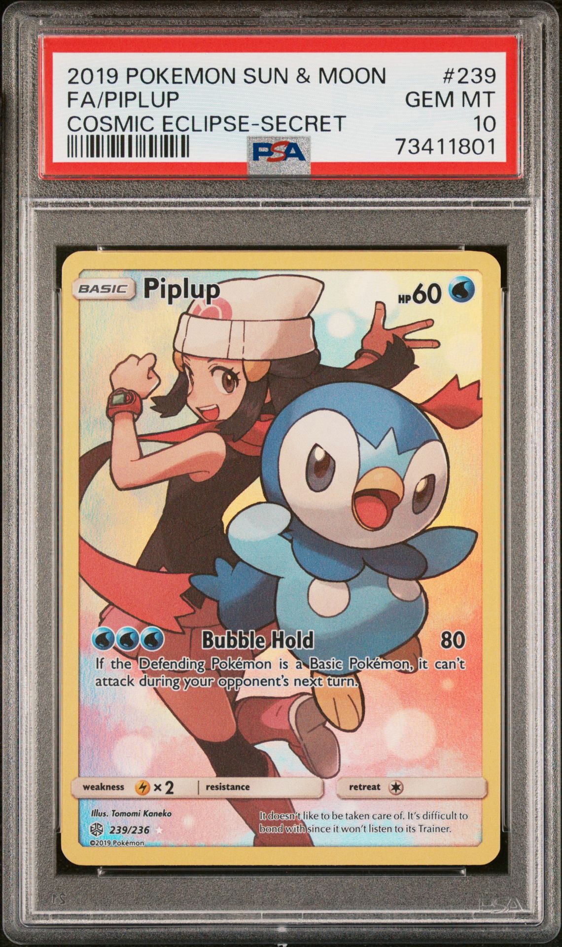 2019 Pokemon POKEMON SUN & MOON COSMIC ECLIPSE COSMIC ECLIPSE-SECRET #239 Fa/Piplup front