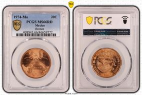 1974-Mo 20C Bronze MS66RD