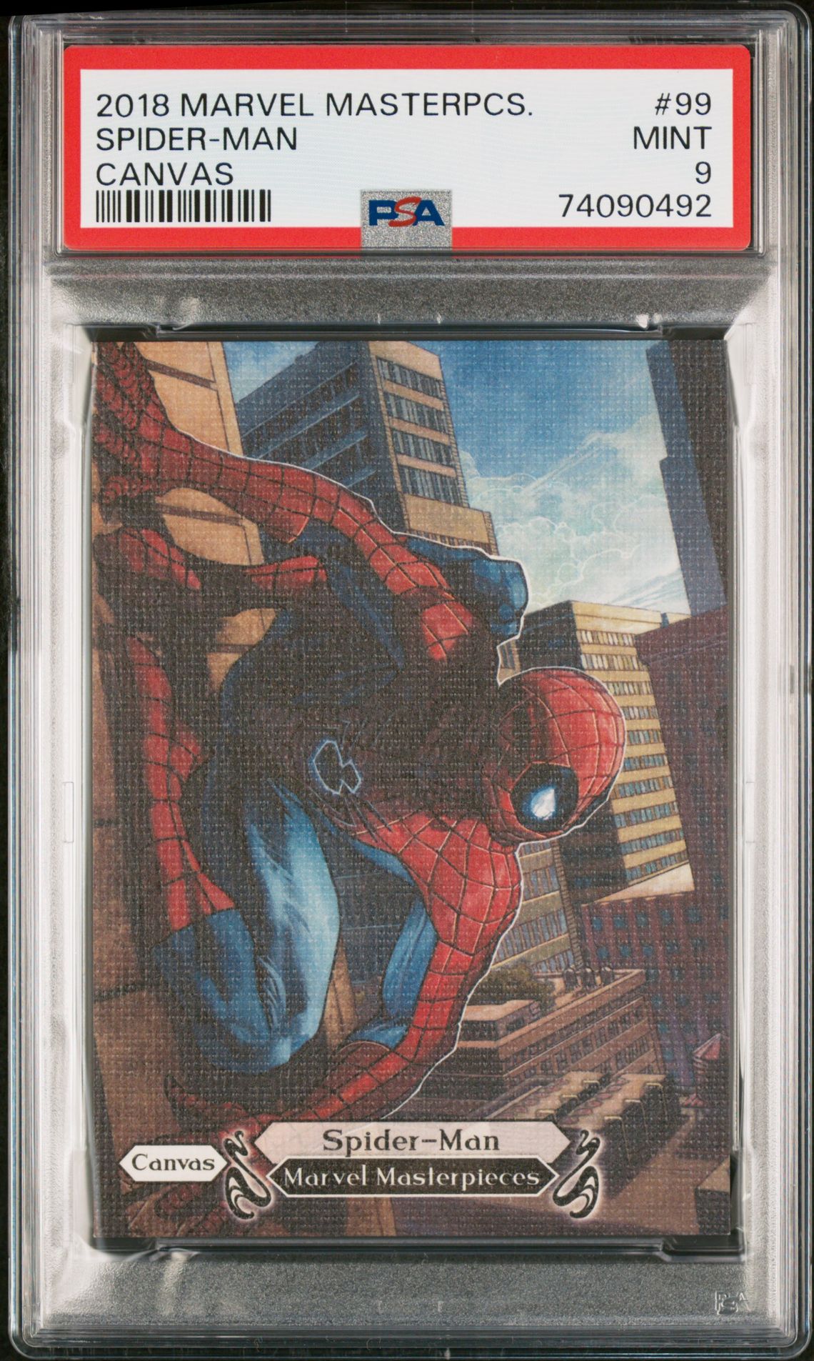 2018 Marvel Marvel Masterpieces Canvas #99 Spider-Man front