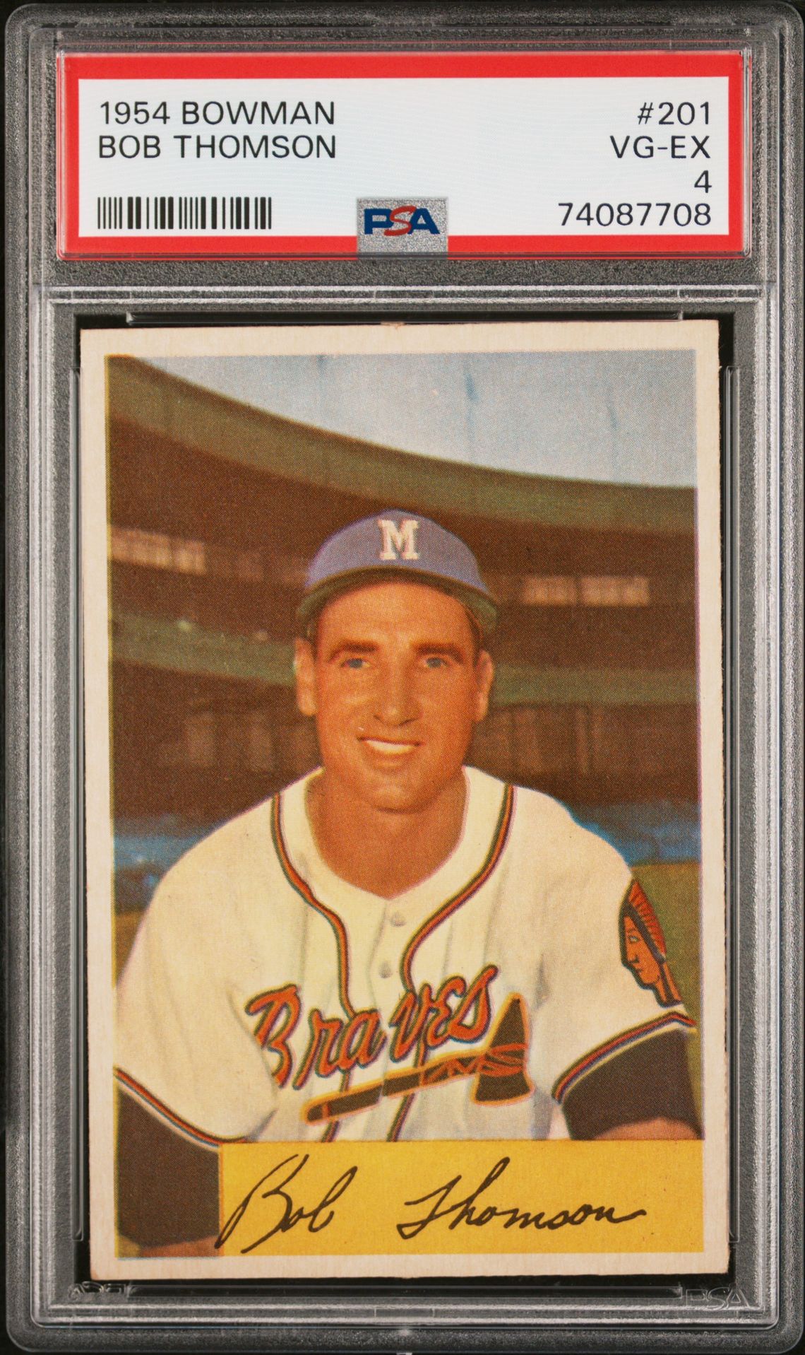 1954 Bowman BOWMAN #201 Bob Thomson front