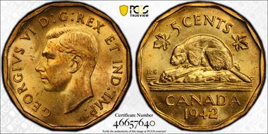 1942 5C Tombac MS63